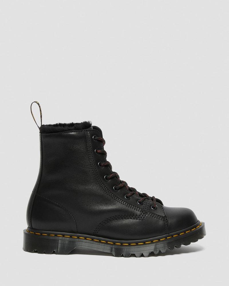 Men's Dr Martens Barton Made in England Shearling Lined Leather Ankle Boots Black | AU 433CTV